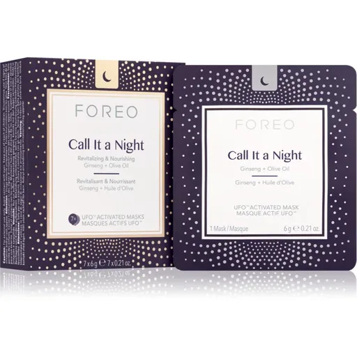 FOREO UFO™ Call It a Night mască de noapte pentru revitalizarea și reînnoirea pielii cu efect de nutritiv 7x6 g