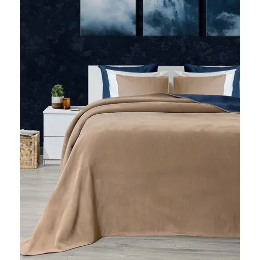 Pătură twin maro și albastru, 200 x 220 cm, 200 x 220 cm