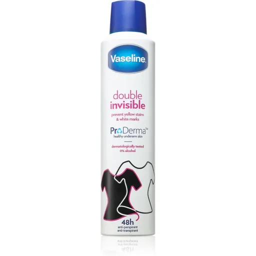 Vaseline Double Invisible Antiperspirant spray anti-perspirant impotriva petelor albe 250 ml