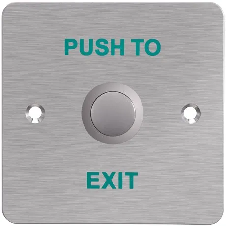 Buton iesire cu panou frontal aluminiu Hikvision DS-K7P01, montaj ingropat