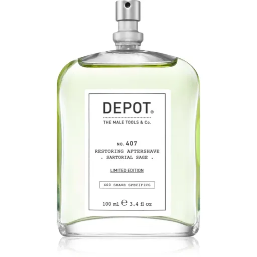 DEPOT 400 SHAVE SPECIFICS NO. 407 RESTORING AFTERSHAVE aftershave racoritor Sartorial Sage 100 ml