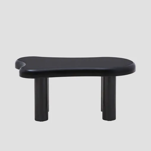 Masuta de cafea Alto, Homla, 100x60x45 cm, MDF, negru lucios