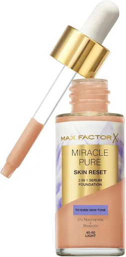 Max Factor Machiaj și ser 2in1 Miracle Pure Serum Foundation 30 ml 40-60 Light