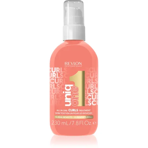 Revlon Professional UniqOne All In One Curls Treatment Tratament pentru par 10 in 1 pentru păr creț 230 ml