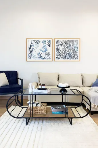 Masuta de cafea, Hanah Home, Windy, 145x47x50 cm, Pin Atlantic / Fume