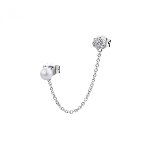 Rosato Cercel single la modă din argint cu perlă Azzurra RZAZ021