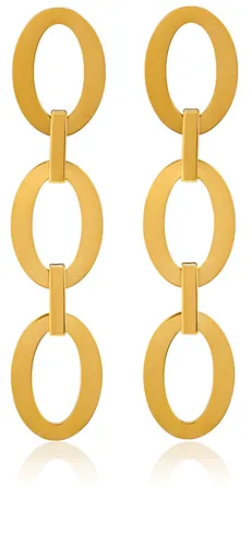 Troli Cercei de lux din oțel placați cu aur VAAXF374G