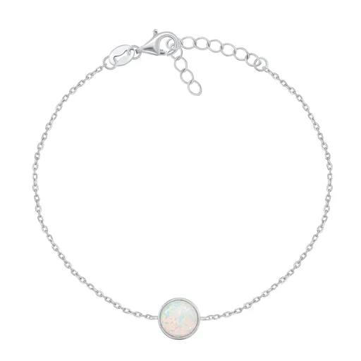 Brilio Silver Brățară din argint cu opal sintetic BRC124W