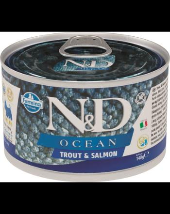 FARMINA N&amp;D Ocean Adult Mini - Hrană umedă pentru câini cu păstrăv și somon 140 g