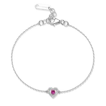 Brosway Brățară din argint în formă de inimioară cu zirconi Passion Ruby Fancy FPR129