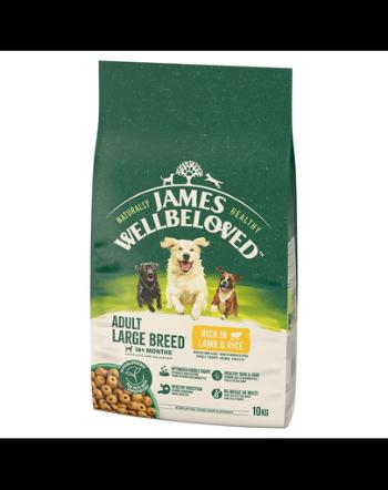 JAMES WELLBELOVED Adult 10 kg hrana caini adulti de rase mari &gt;14 luni - 10 ani bogata in miel si orez