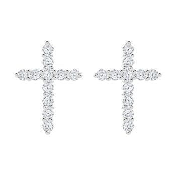 Preciosa Cercei de design din argint Tender Cross cu zirconiu cubic Preciosa 5333 00