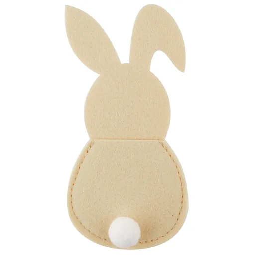 Altom Set de buzunare pentru tacâmuri Iepure, 4buc., 15 x 8,5 cm, bej, bej