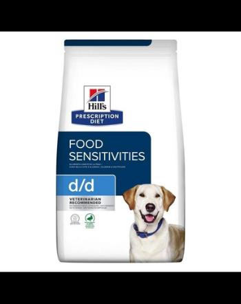 HILL'S Prescription Diet Canine d/d Food Sensitivities Duck&amp;Rice hrana dietetica pentru caini cu sensibilitati alimentare 4 kg