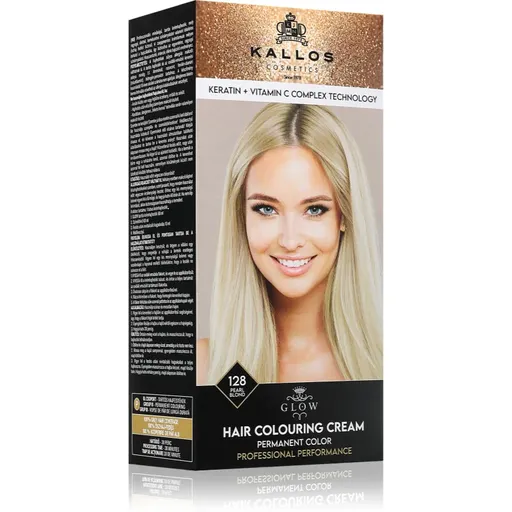 Kallos Glow Lasting Cream Colour Culoare permanenta pentru par culoare Pearl Blond 60 ml