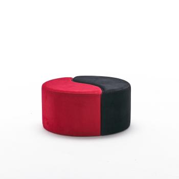 Taburette Alis Pouf roșu și negru, multicoloră