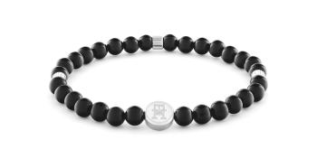 Tommy Hilfiger Brățară cu mărgele negre de onix Beads 2790609