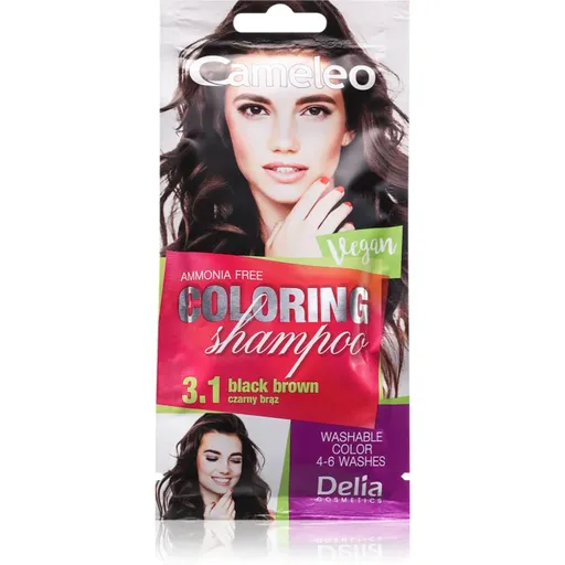 Delia Cosmetics Cameleo Coloring Shampoo șampon nuanțator pentru păr culoare 3.1 Black Brown 40 ml