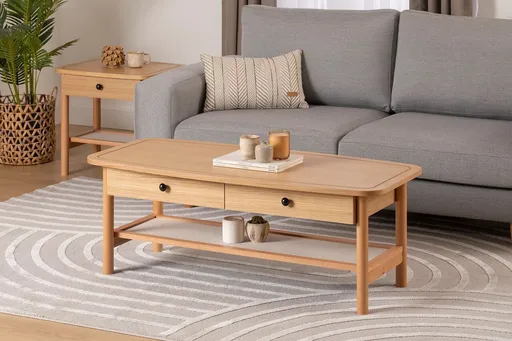 Masuta de cafea, Hanah Home, Daisy, 120x55x45 cm, Natural/Lemn