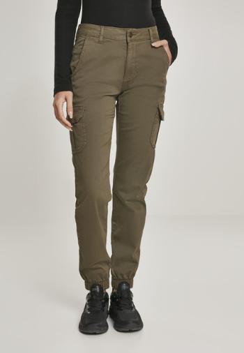 Urban Classics Ladies High Waist Cargo Pants olive - 27