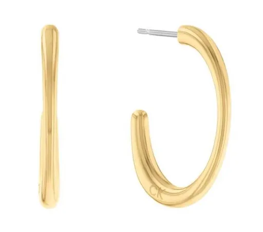 Calvin Klein Cercei eleganți placați cu aur Sculptural 35000347