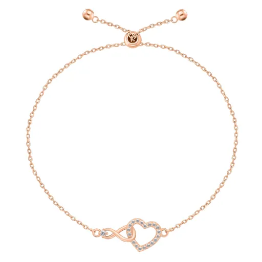 Brilio Silver Brățară glisantă placată cu aur Dragoste infinită BRC252R