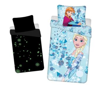 Lenjerie de pat cu efect luminos Frozen 140 x 200 cm + 70 x 90 cm