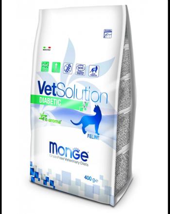 MONGE Vet Solution Cat Diabetic hrană uscată dietetică pentru pisici cu diabet 400g