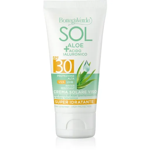 Bottega Verde Sol Aloe crema de soare pentru fata cu aloe vera SPF 30 50 ml