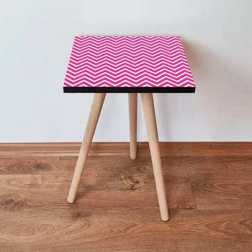 Masuta, Hanah Home, Shp242, 35x42x35 cm, Fucsia/Alb