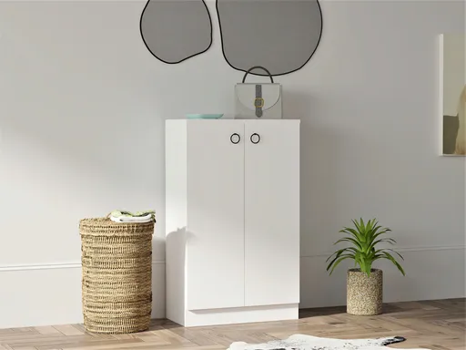 Dulap multifunctional, Hanah Home, Defne, 60x100x31.6 cm, Alb