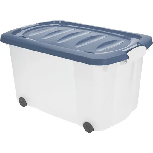 Cutie de depozitare cu roți, 60 x 39 x 32 cm,albastru, albastru