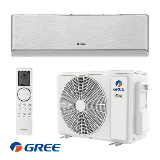 Aparat de aer conditionat inverter Gree Airy GWH24AVEXF-K6DNA1A , 24 000BTU, 48 m², A+++/A++, Wi-Fi, R-32, Argintiu