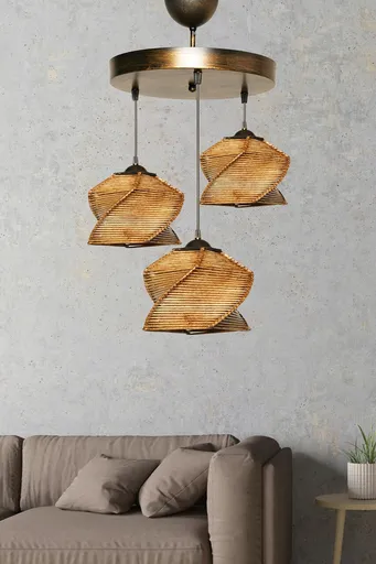 Lustra, Opviq, 390FLH1625, Metal, Bej