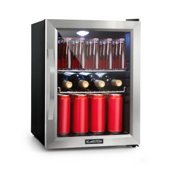 Klarstein Beersafe M, frigider, C, LED, 2 grătare metalice, ușă din sticlă, neagră