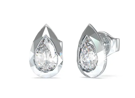 Guess Cercei fermecători din oțel Tear Drop 4G Light JUBE05247JWRHT/U