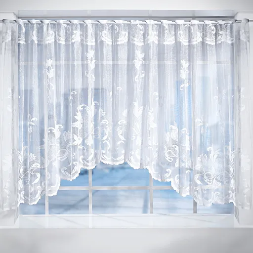 Perdele ondulate cu model floral