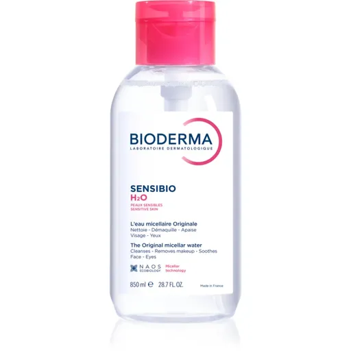 Bioderma Sensibio H2O apă micelară pentru piele sensibilă cu pompiță 850 ml