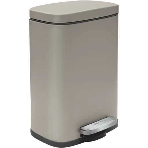 Coș de gunoi cu pedală soft-close Spirella Akira 12 l, gri-maro mat, maro taupe, 12 l