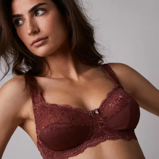 Set de 2 sutiene cu armătură din satin și dantelă Salford