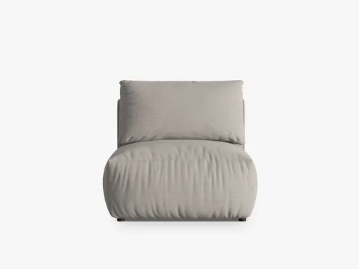 Modul pentru canapea, 1 loc, Chris-259, Micadoni Home, 100x85x80 cm, tesatura structurata chenille, natural