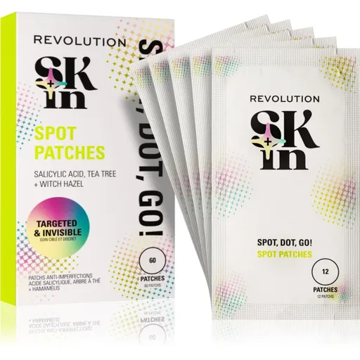 Revolution Skincare Skindividual Clearly Clarify Spot, Dot, Go! Salicylic Acid Spot Patches plasturi pentru piele problematică impotriva acneei 60 buc
