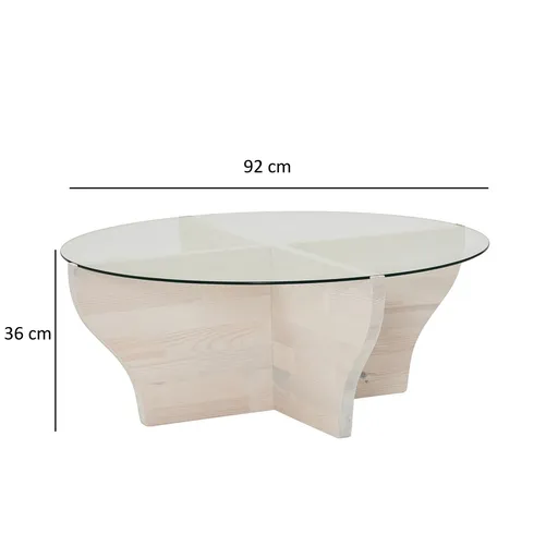 Masuta de cafea, Hanah Home, Amphora, 92x36x92 cm, Alb