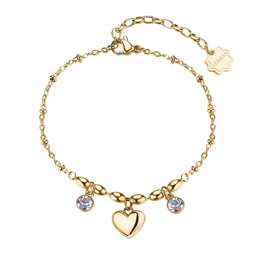 Brosway Brățară romantică placată cu aur cu pandantive Chakra BHKB264