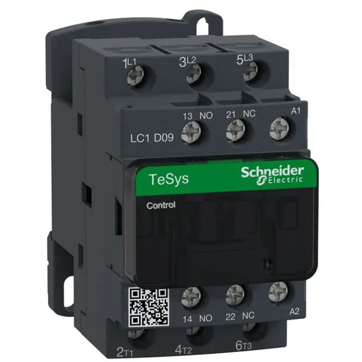 Contactor TeSys D 3P 9A AC-3440V - aux 1NO+1NC - 230V 50Hz Schneider LC1D09P5