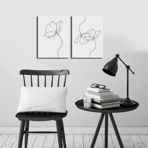 Tablou decorativ, 2P3040CIZC-03, 28 x 38 cm, 2 piese, Multicolor