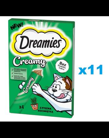 DREAMIES Creamy pentru pisici 44x10 g gustare cremoasa cu iarba pisicii