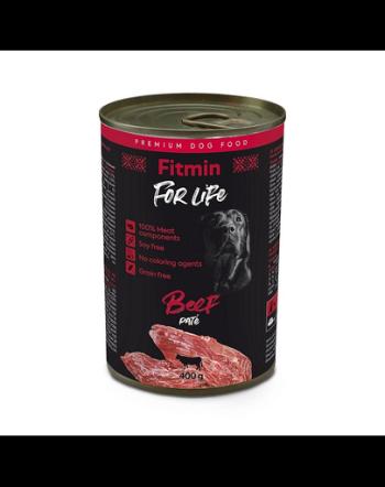 FITMIN For Life Dog pate monoproteic pentru caini, cu vita 400 g