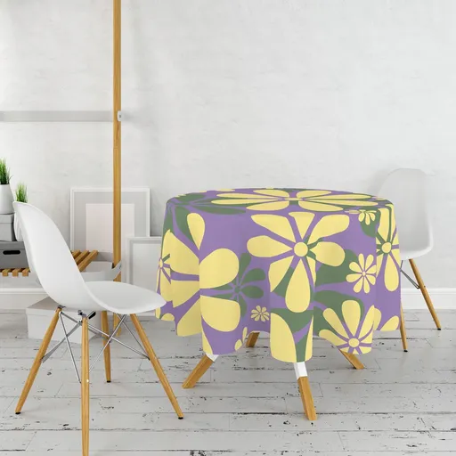 Fata de masa, Hermia, 994PRL1105, Diametru: 160 cm, Multicolor