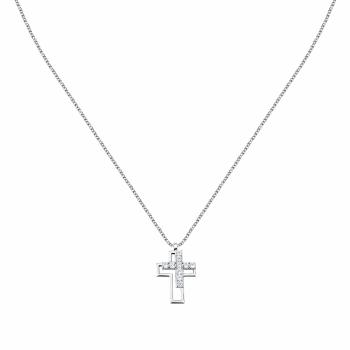 Morellato Colier din argint cu zircon cubic Cruce Tennis SATT21